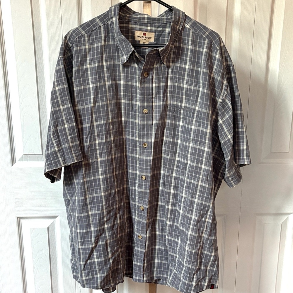 Woolrich Plaid Short Sleeve Button Down Shirt